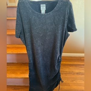 Brand New Pink Black Side Pull Tied Dress